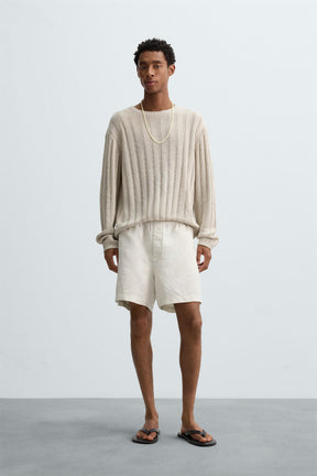 100% HEMP BERMUDA SHORTS - Image 1