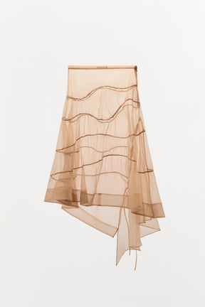 Organza Gathered Skirt