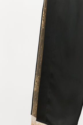 Satin Lace-Vented Trousers