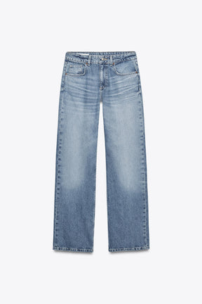 Mid-Waist Wide-Leg Jeans