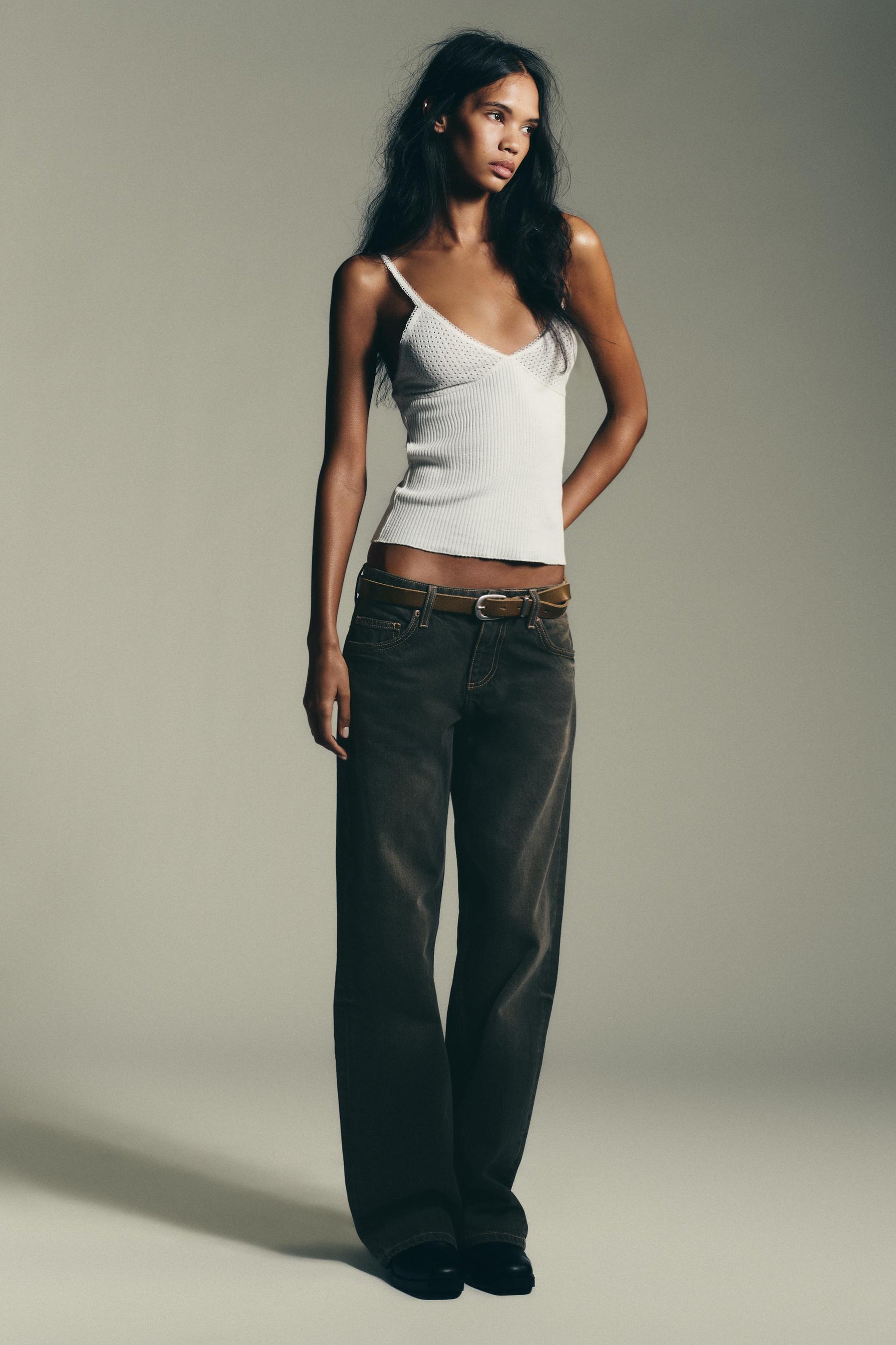 Wide-Leg Denim Jeans