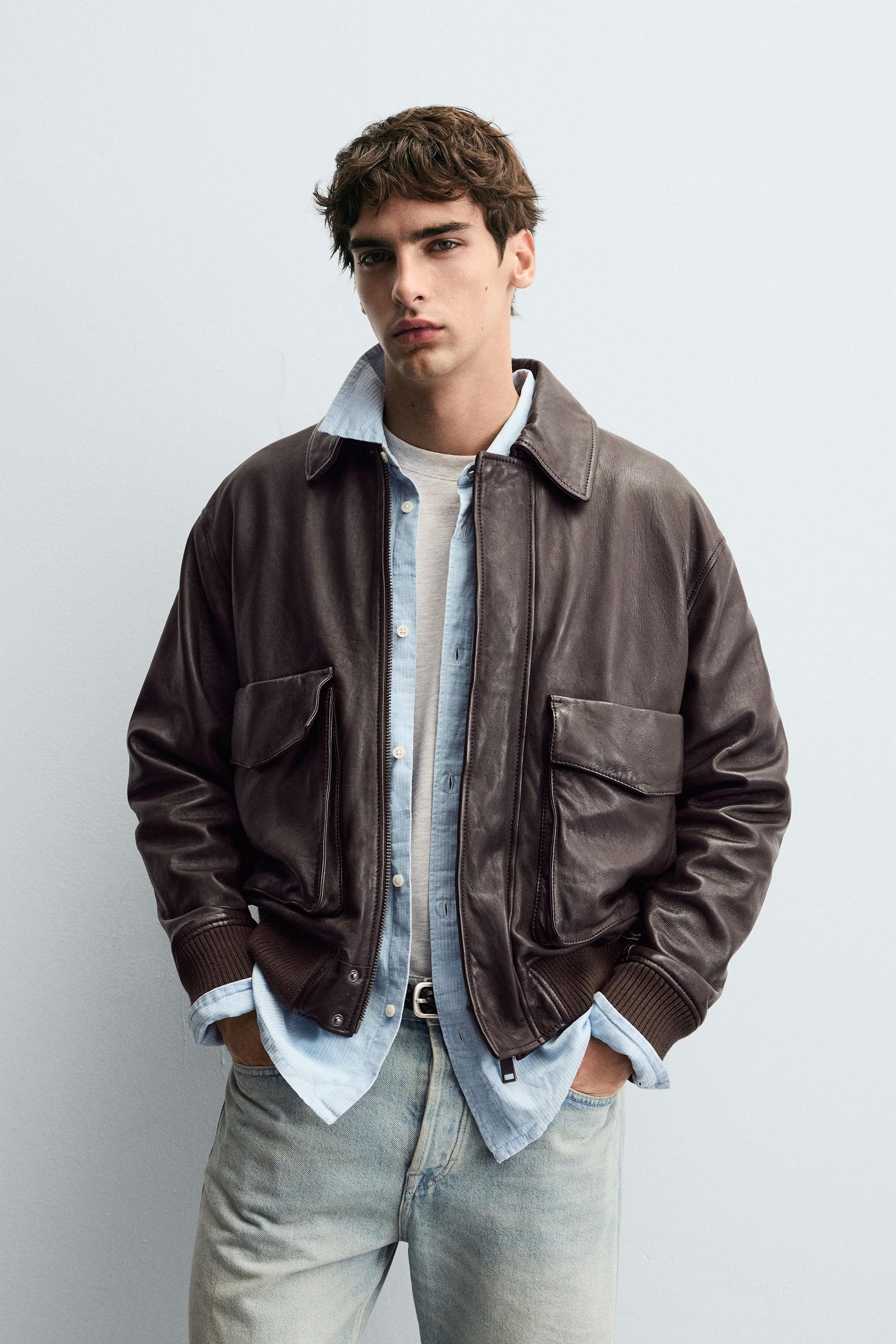 Leather Pocket Jacket