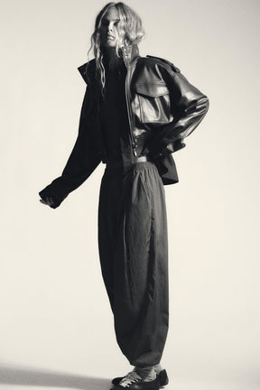 Balloon Trousers with Cuffs