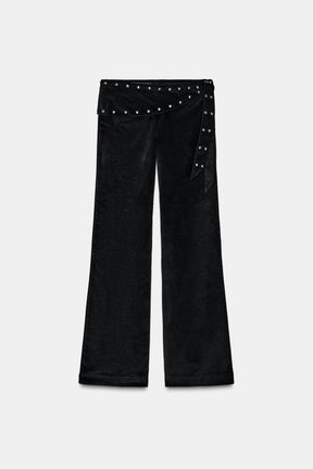 Studded Flare Trousers