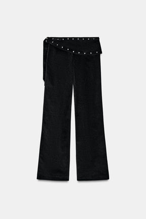 Studded Flare Trousers