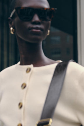 Fitted Cardigan with Buttons