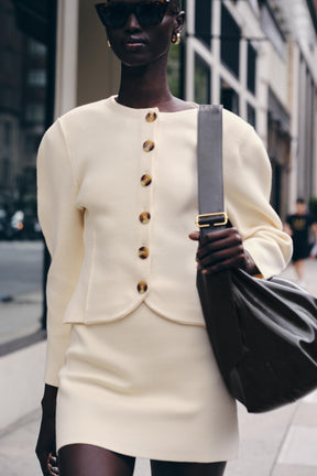 Fitted Cardigan with Buttons