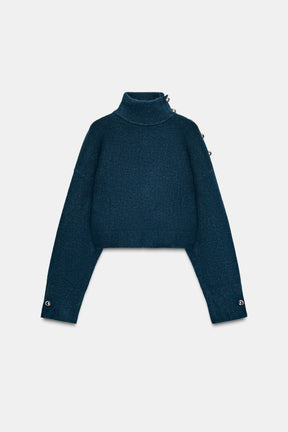 SOFT KNIT JUMPER WITH BUTTONS - Image 5