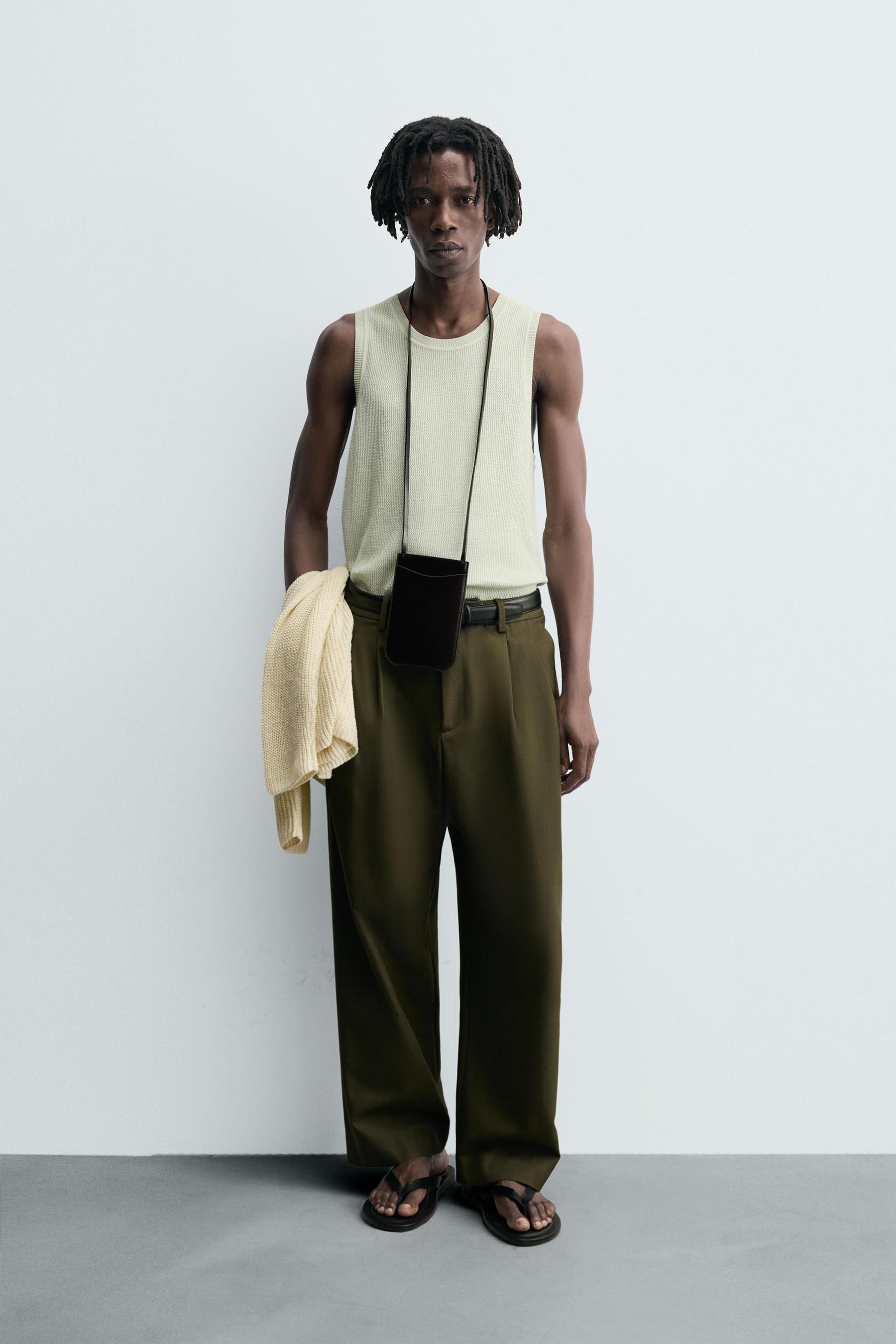 TEXTURED KNIT TANK TOP - Image 1