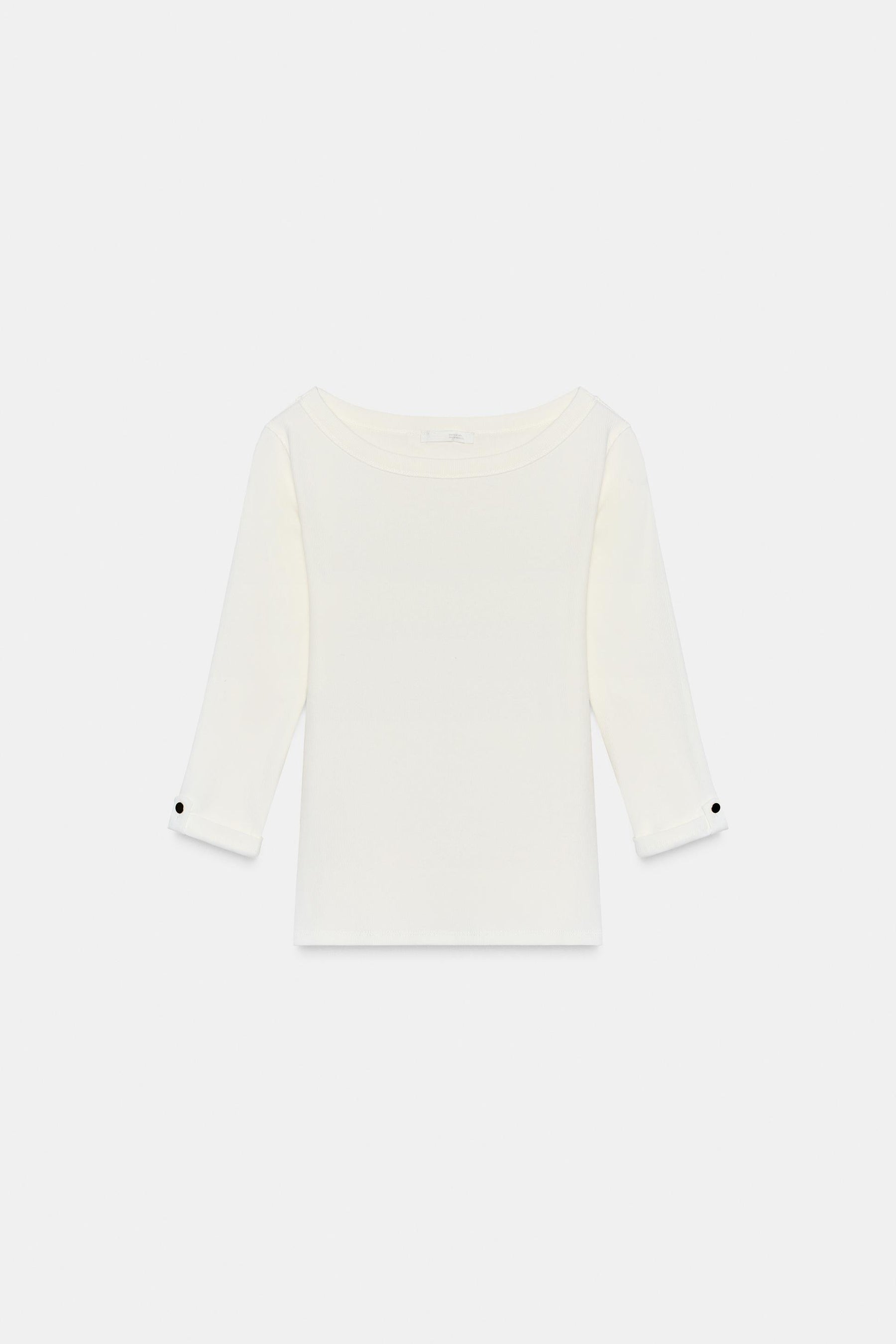 Ribbed button-up t-shirt