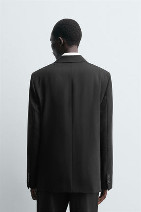 DOUBLE-BREASTED WOOL SUIT BLAZER - Image 3