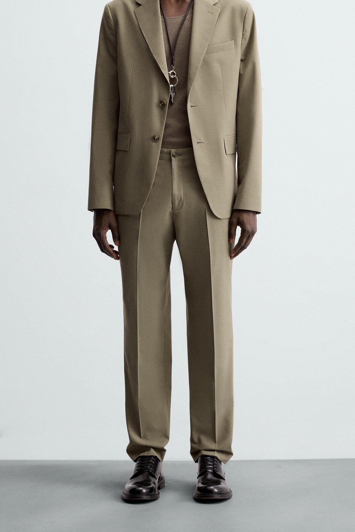 TEXTURED SUIT TROUSERS - Image 2