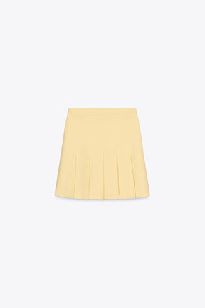 PLEATED KNIT MINI SKIRT - Image 6