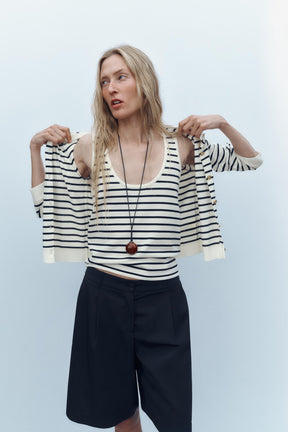 STRIPED KNIT TOP - Image 3