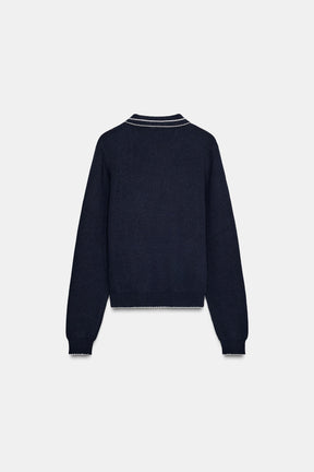 Knit Polo Shirt with