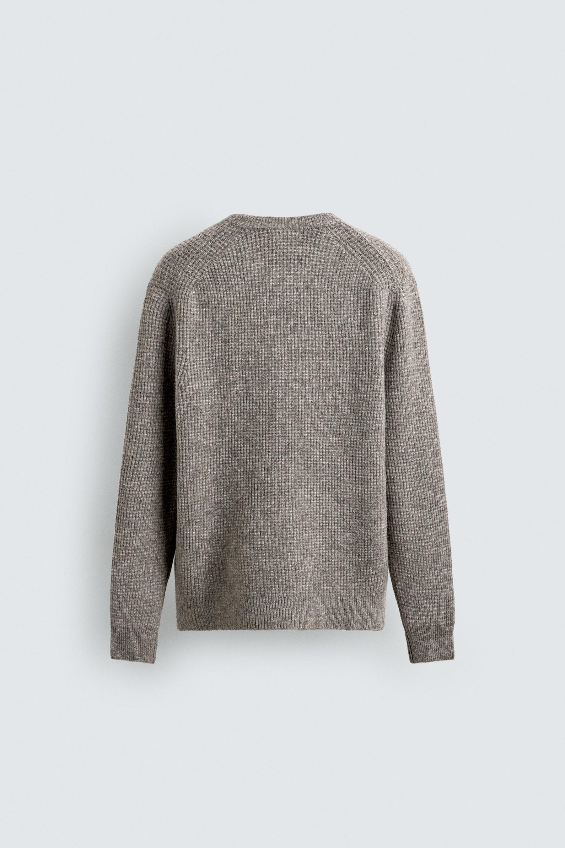 REGULAR FIT WAFFLE-KNIT JUMPER - Image 7