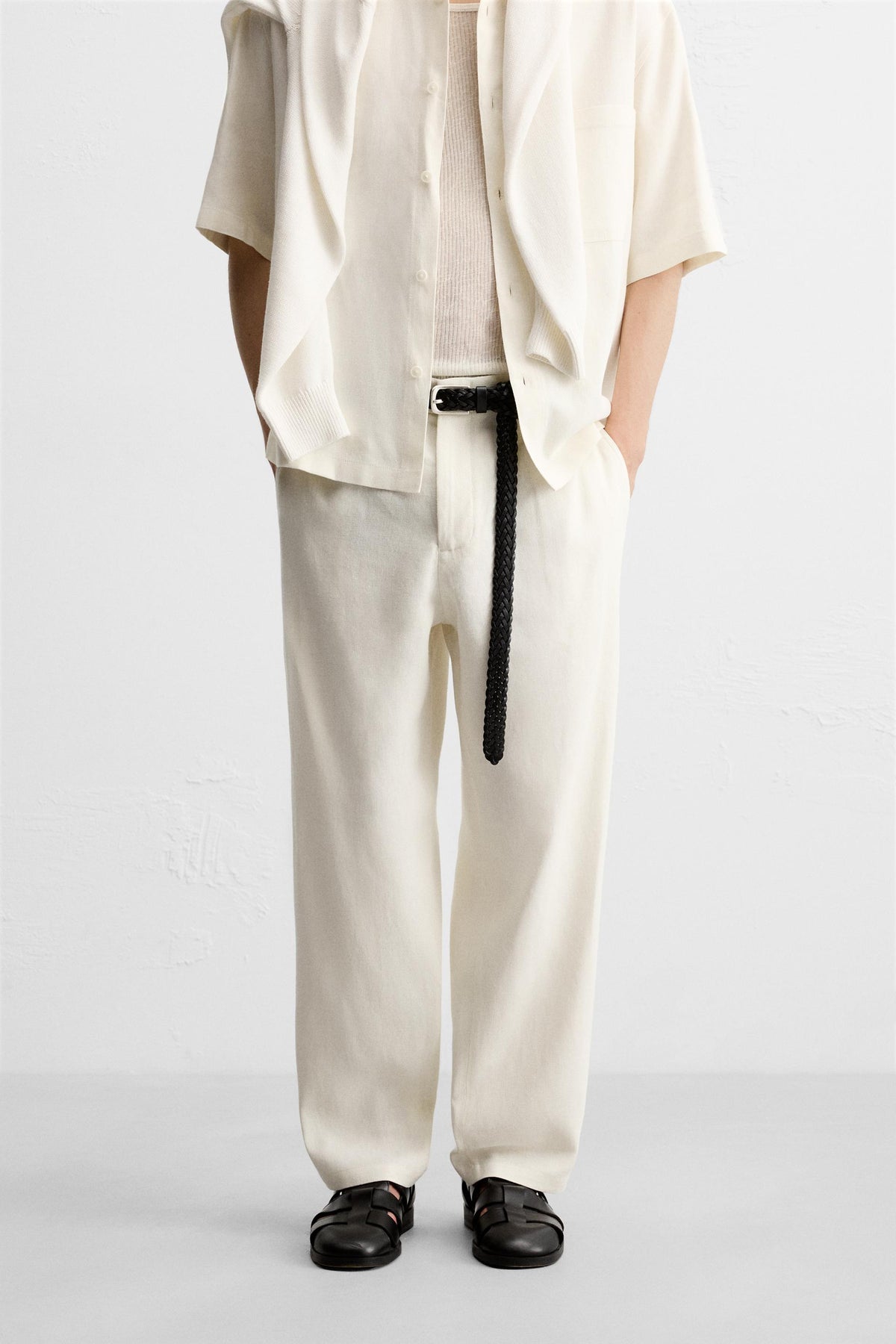 VISCOSE-JUTE TROUSERS - Image 2