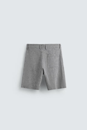 COTTON/LINEN BERMUDA SHORTS - Image 7