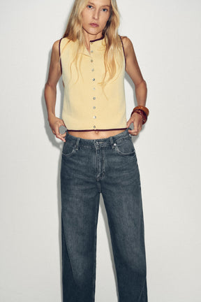 KNIT TOP WITH CONTRAST TRIMS - Image 4