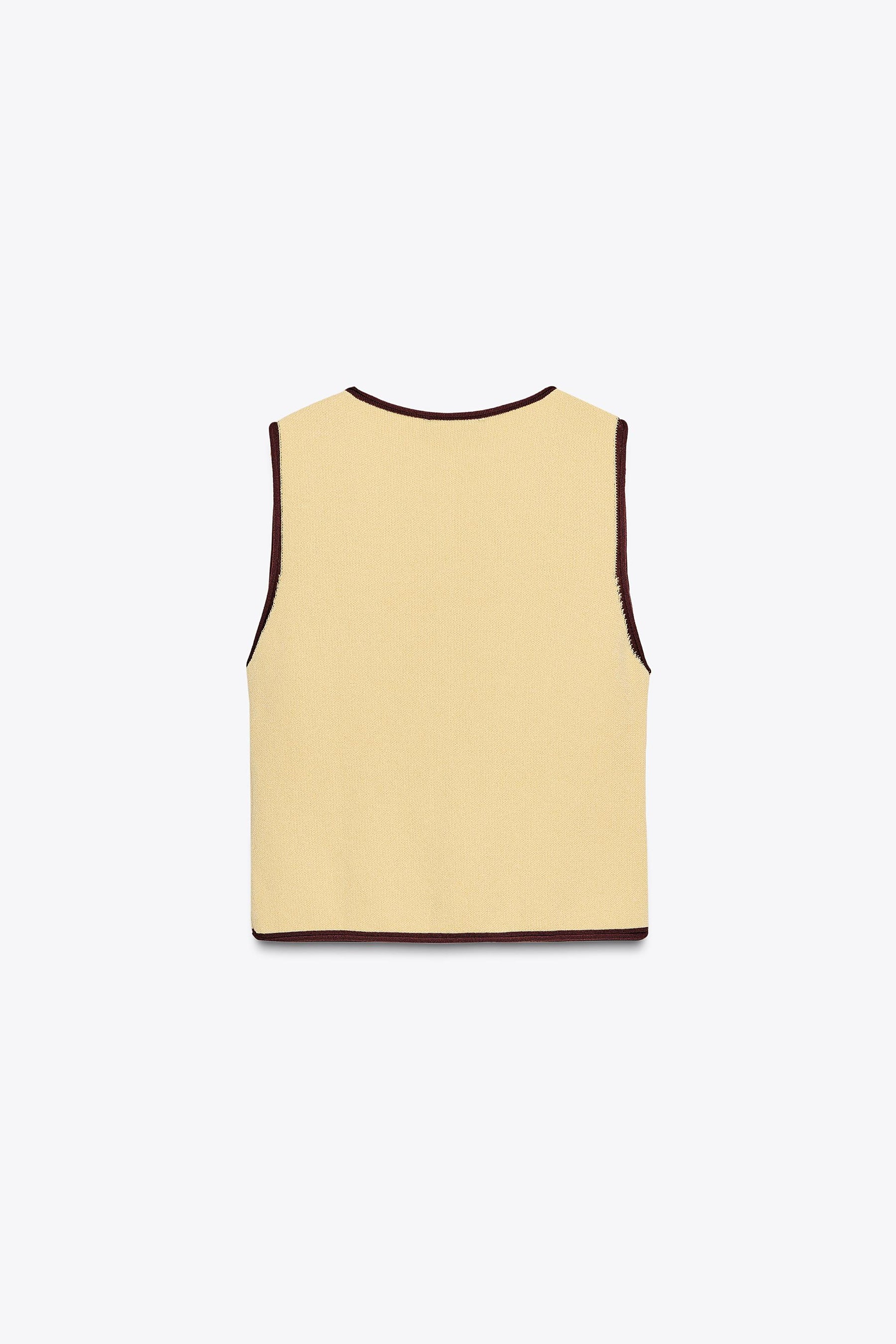 KNIT TOP WITH CONTRAST TRIMS - Image 6