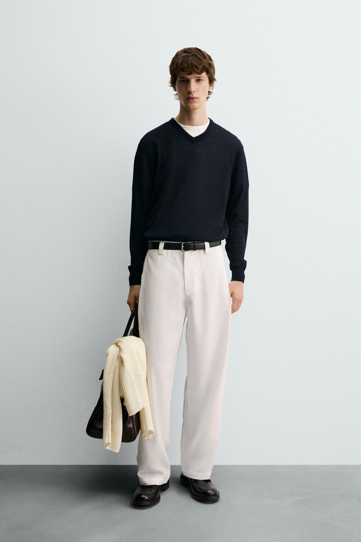 FLOWING TROUSERS WITH SIDE PLEATS - Image 1
