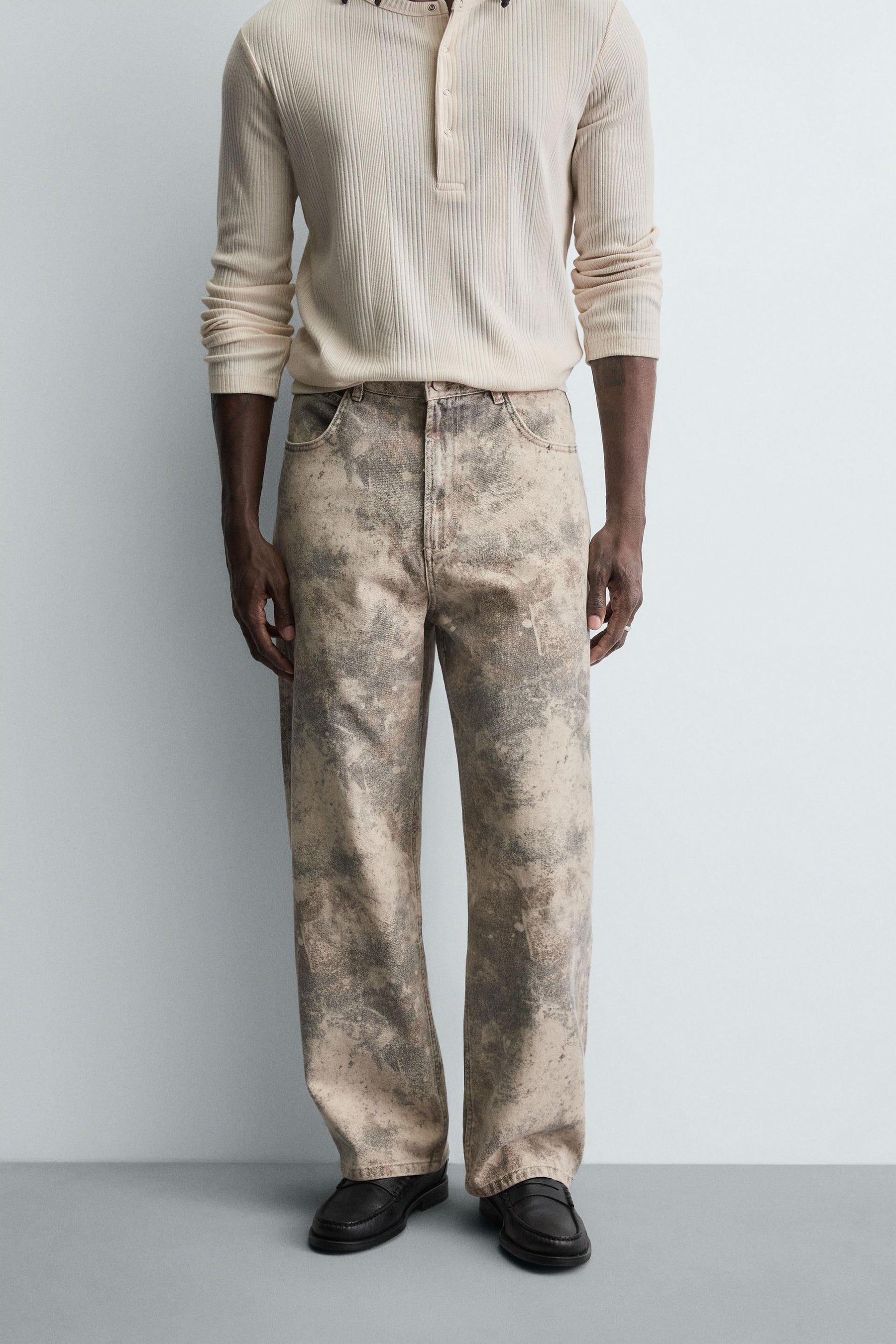 ABSTRACT PRINT BAGGY FIT TROUSERS - Image 2