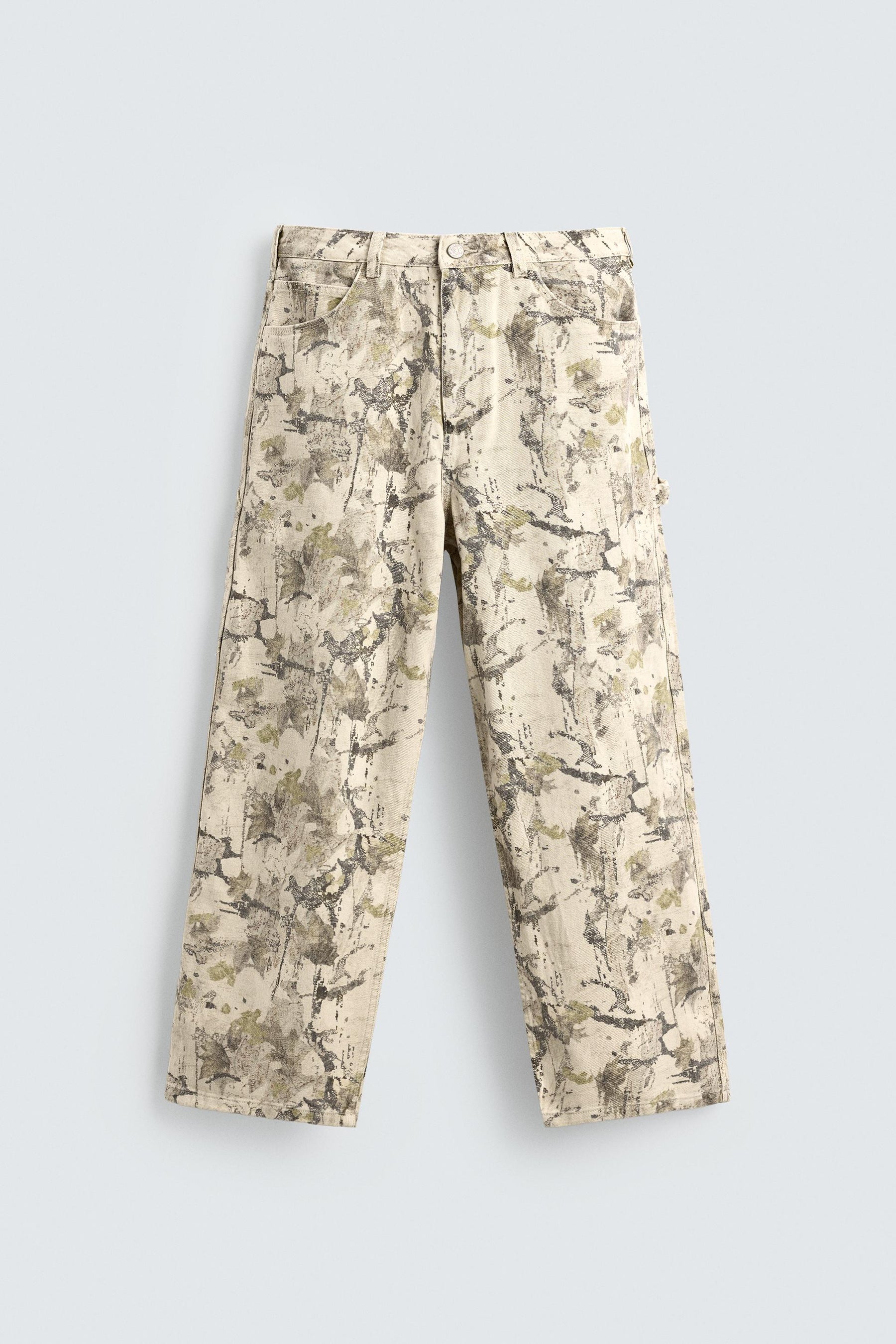 ABSTRACT PRINT BAGGY FIT CARPENTER TROUSERS - Image 7