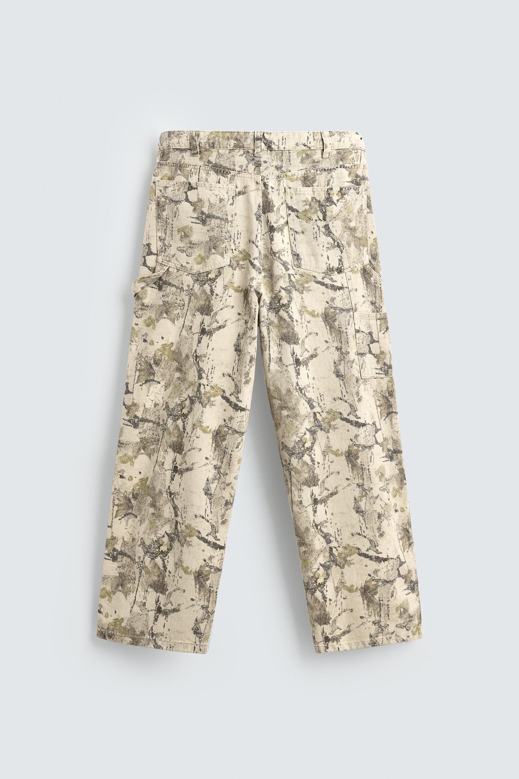 ABSTRACT PRINT BAGGY FIT CARPENTER TROUSERS - Image 8