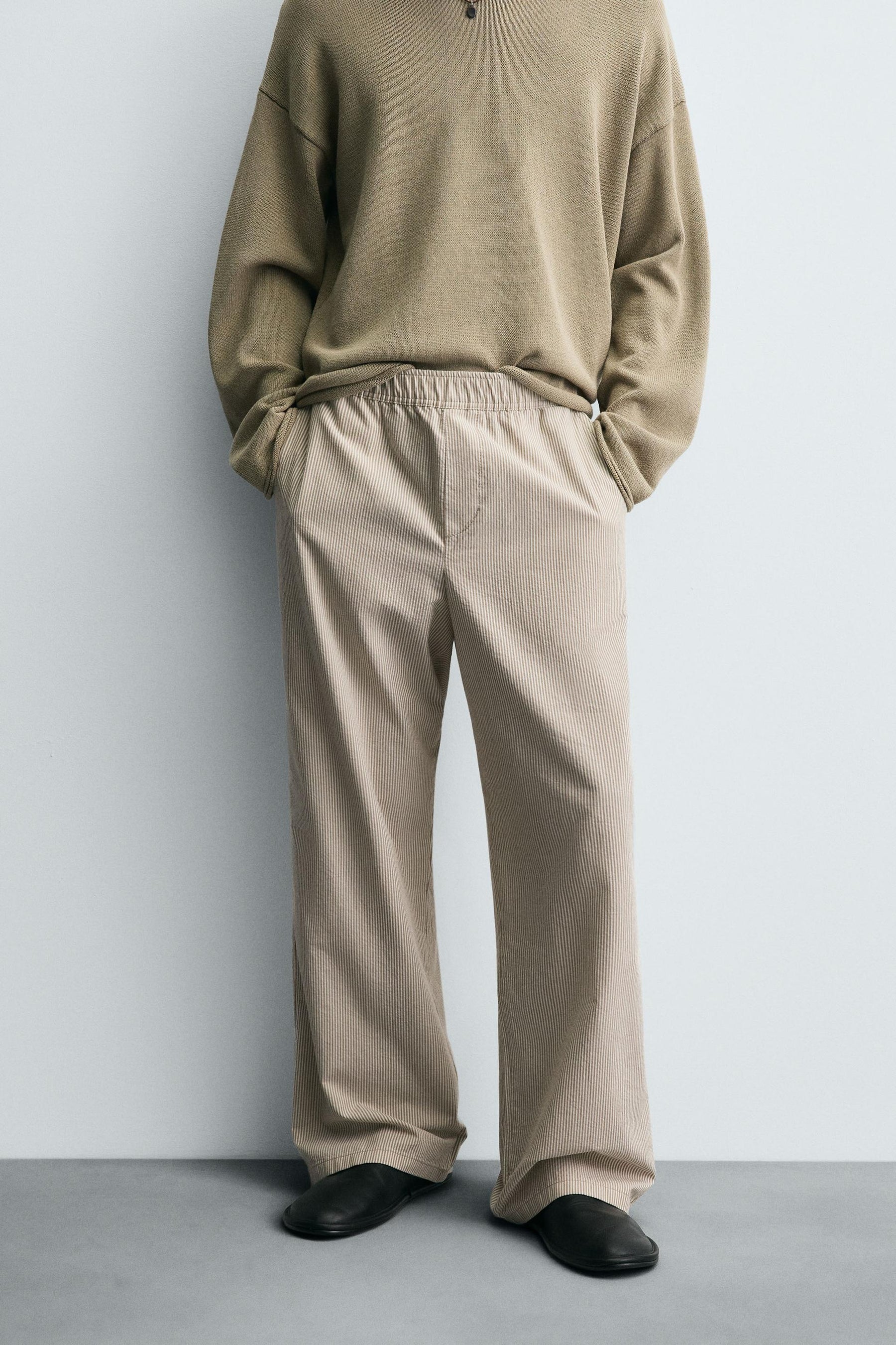 RELAXED FIT STRIPED TROUSERS - Image 2
