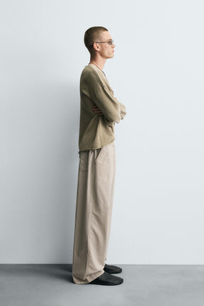RELAXED FIT STRIPED TROUSERS - Image 4