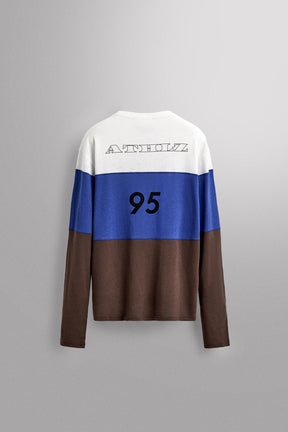 COLOUR BLOCK LINEN - COTTON T-SHIRT - Image 6