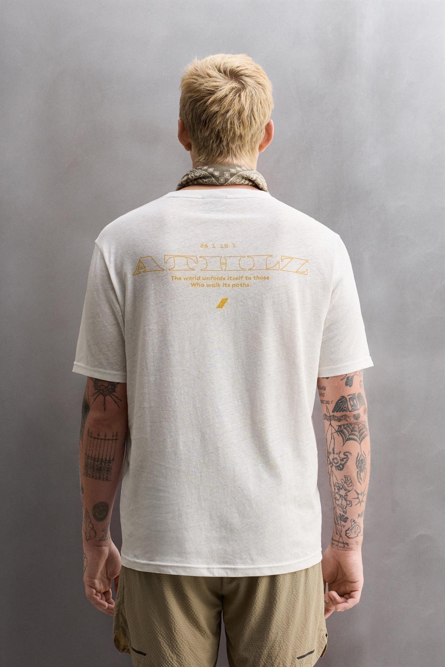 PRINTED LINEN - COTTON T-SHIRT - Image 2