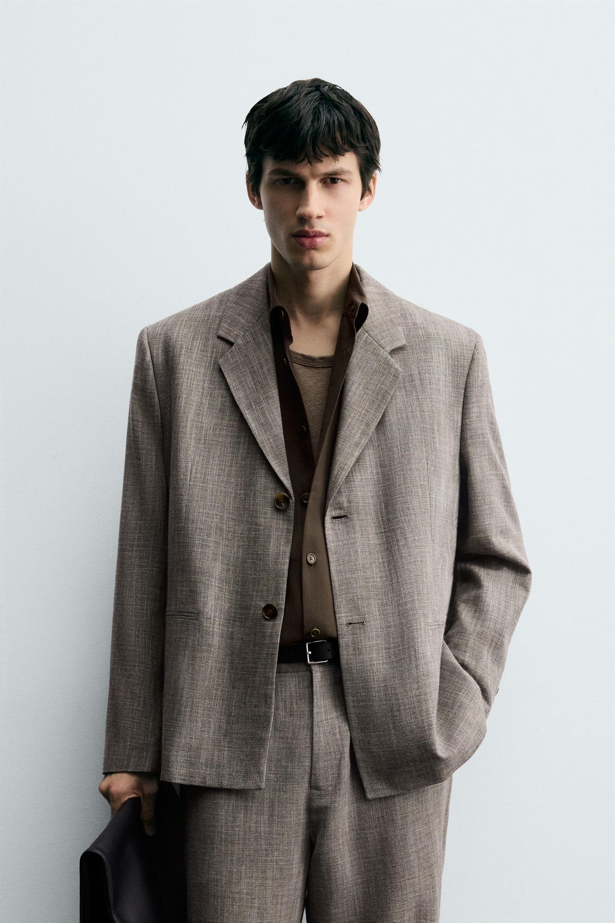 TEXTURED SUIT BLAZER - Image 2