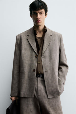 TEXTURED SUIT BLAZER - Image 8