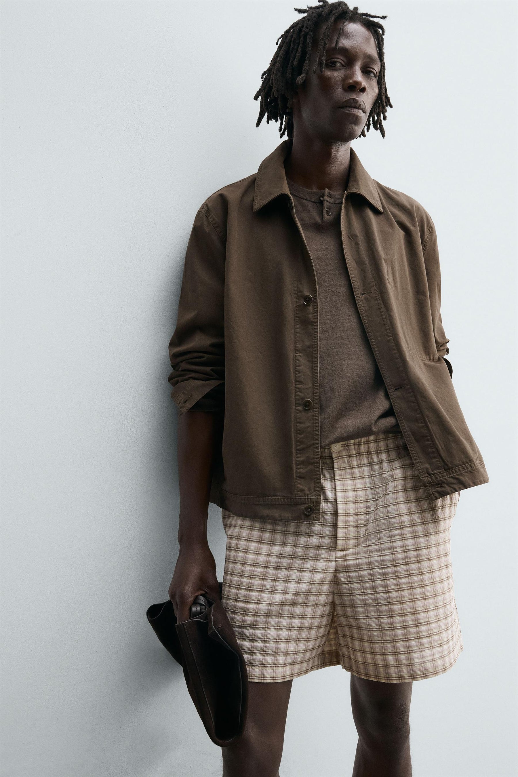 TEXTURED CHECK BERMUDA SHORTS - Image 5