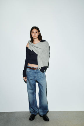 Tapered Baggy Low-Rise Jeans