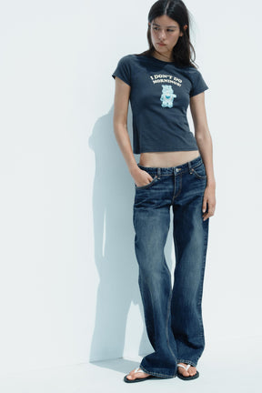 Faded-effect T-shirt