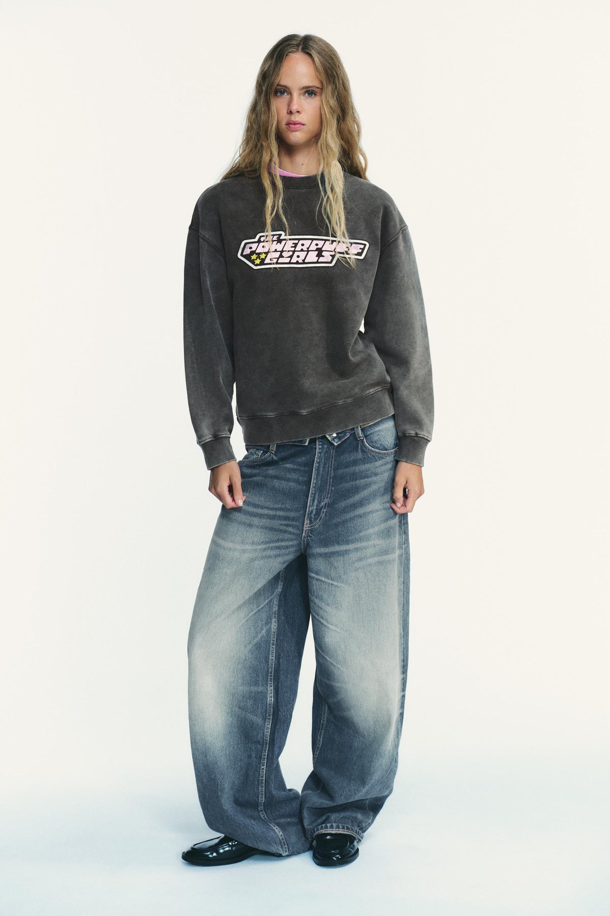 Washed-effect sweatshirt