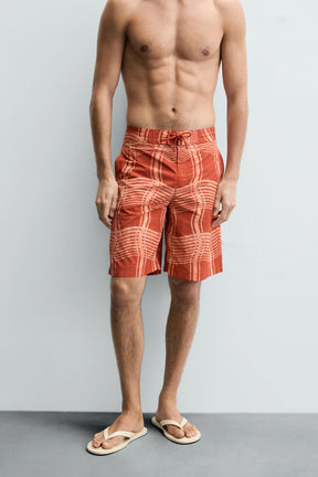 "Printed long swimming trunks" - Image 2