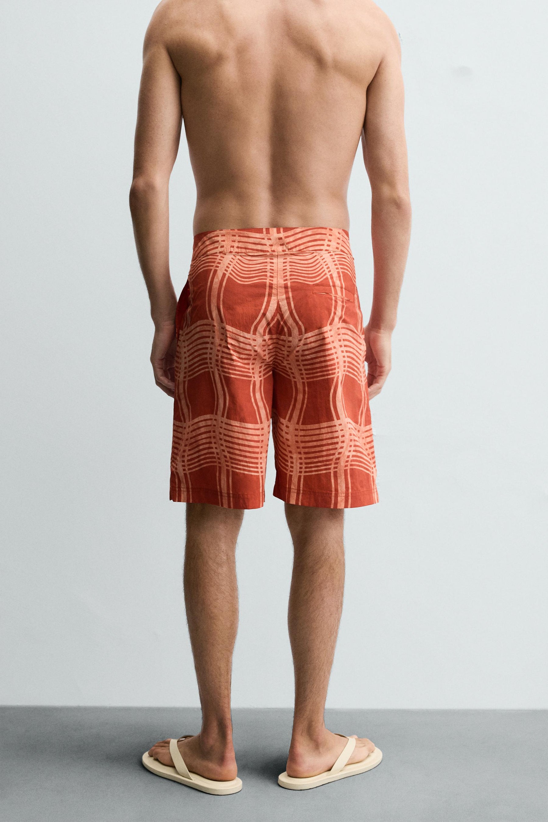"Printed long swimming trunks" - Image 3