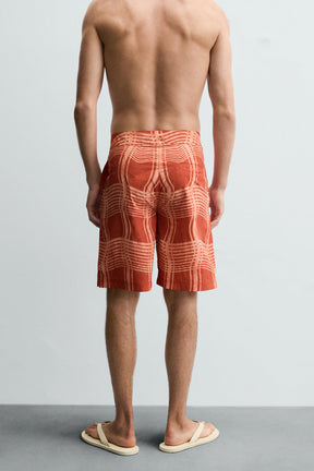 "Printed long swimming trunks" - Image 3