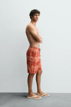 "Printed long swimming trunks" - Image 4