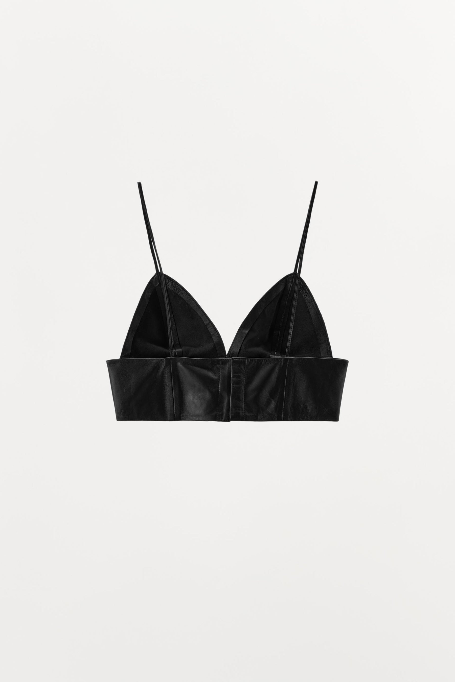 100% LEATHER TRIANGLE TOP