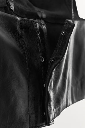 100% LEATHER TRIANGLE TOP