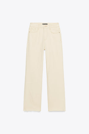 STRAIGHT ANKLE HIGH-WAIST JEANS