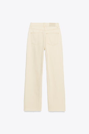 STRAIGHT ANKLE HIGH-WAIST JEANS