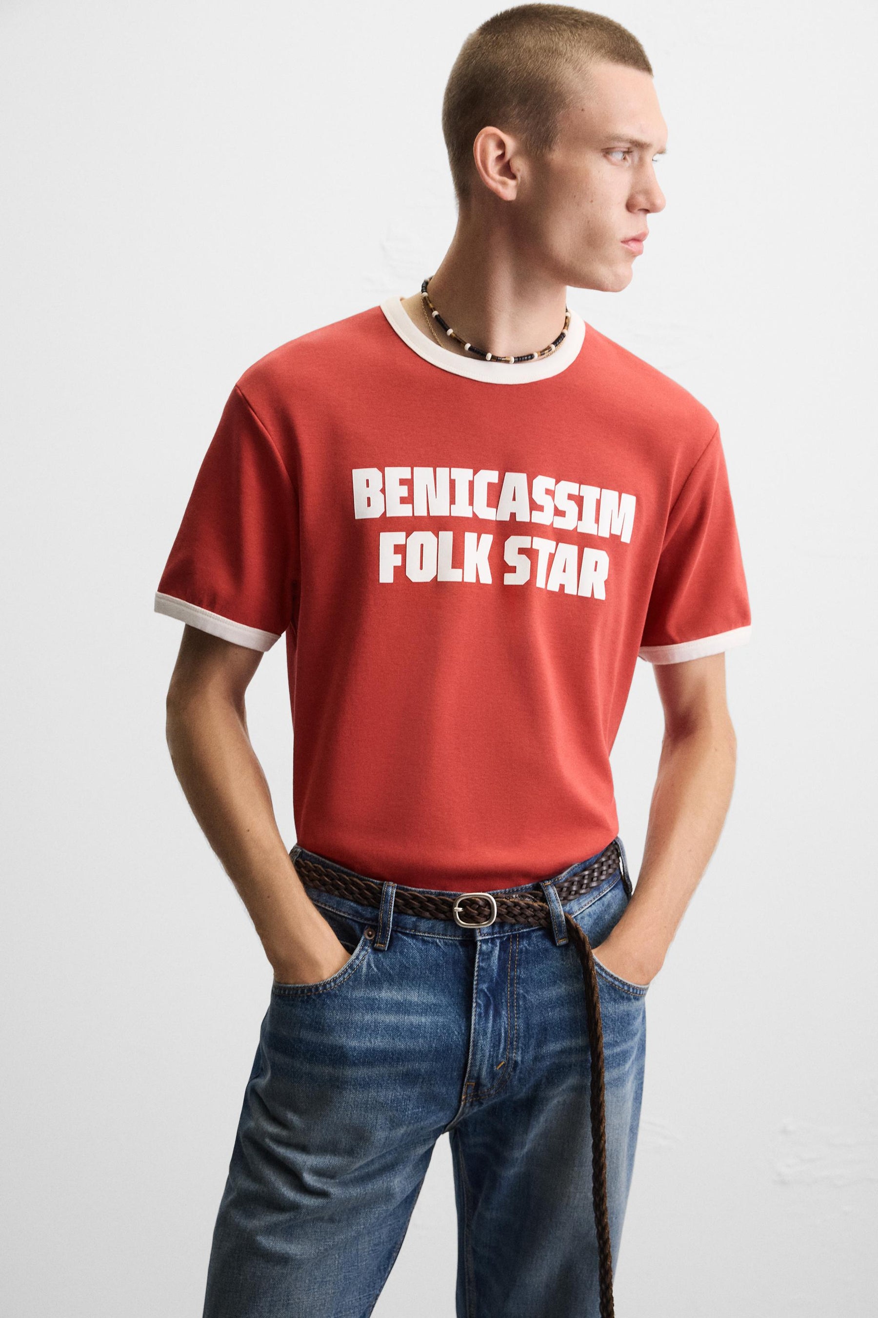 GUITARRICADELAFUENTE RIBBED SLOGAN T-SHIRT - Image 5