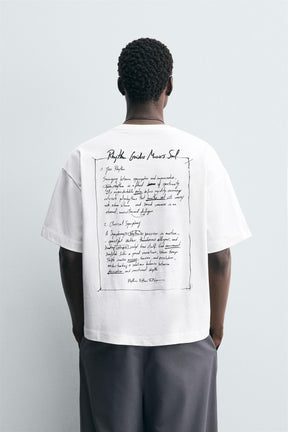 SLOGAN EMBROIDERED T-SHIRT - Image 3