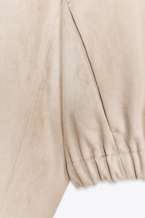 FAUX SUEDE BOMBER JACKET - Image 8