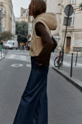 FAUX SHEARLING GILET WITH TOGGLES - Image 3